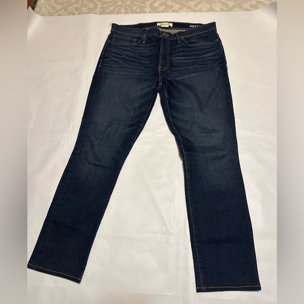 LIKE NEW MADEWELL MENS SKINNY AUTHENTIC FLEX JEANS BAXLEY WASH STYLE J9503